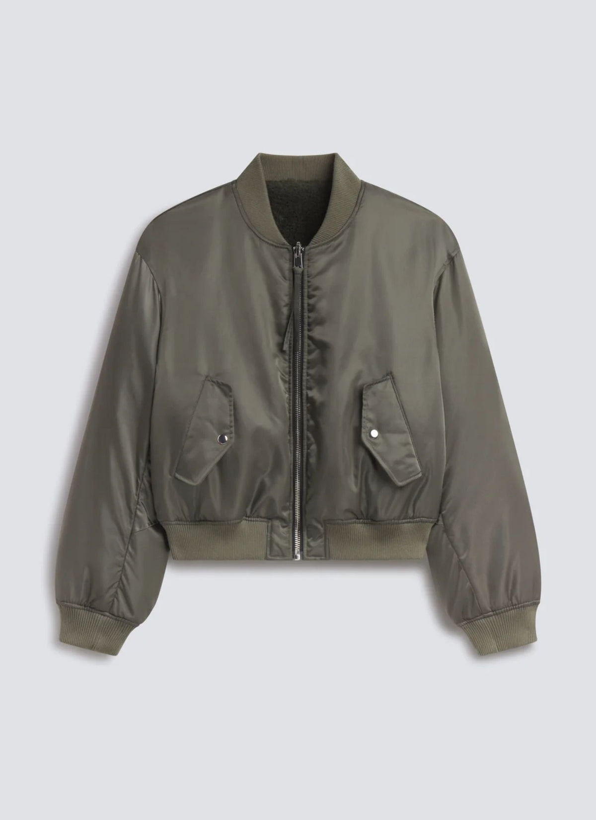 Frankie Reversible Bomber - Dusky Green