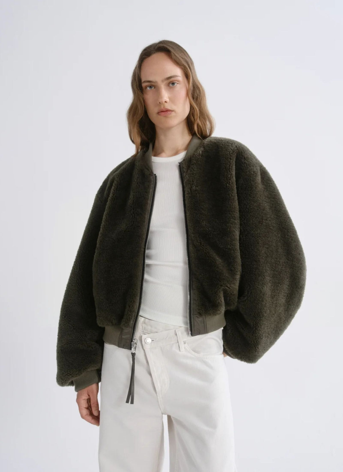 Frankie Reversible Bomber - Dusky Green