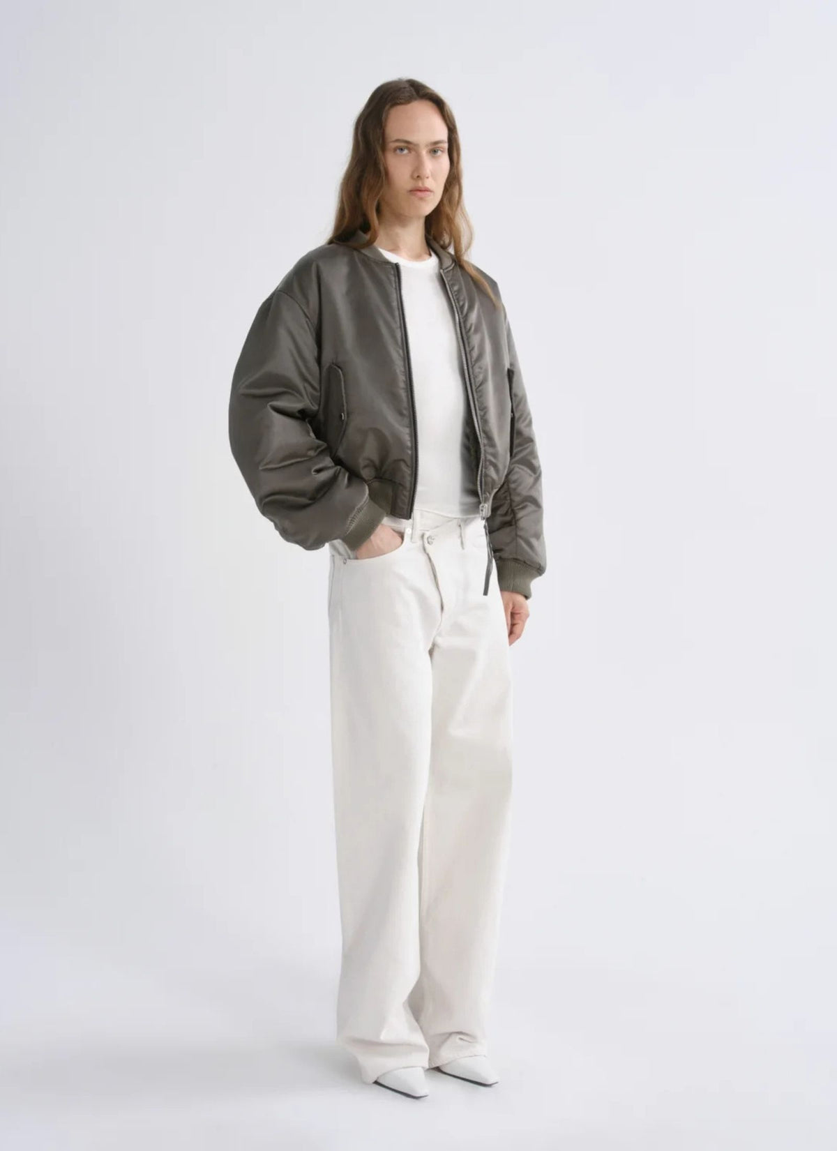 Frankie Reversible Bomber - Dusky Green