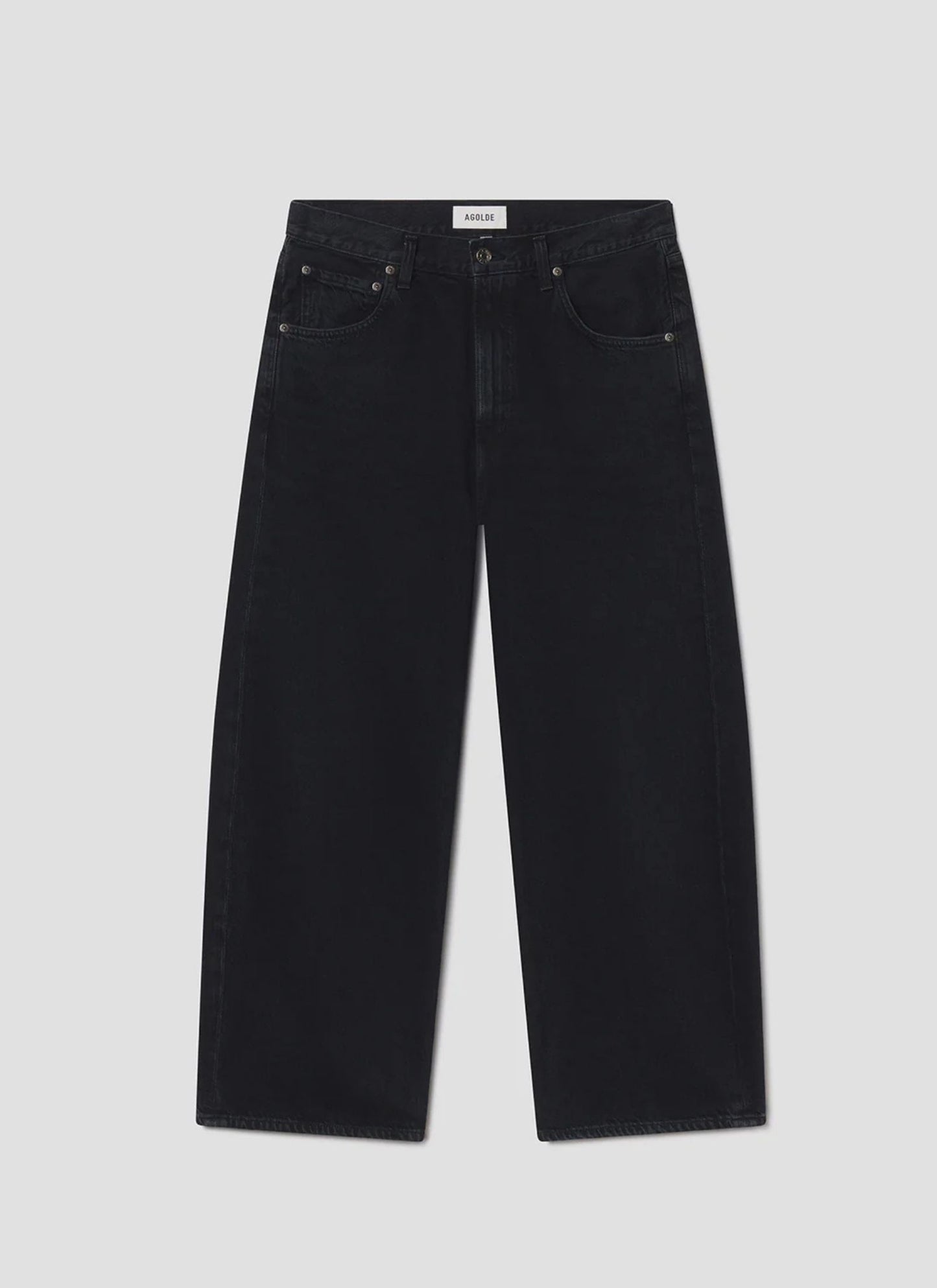 Low Curve Crushed Jeans - Black