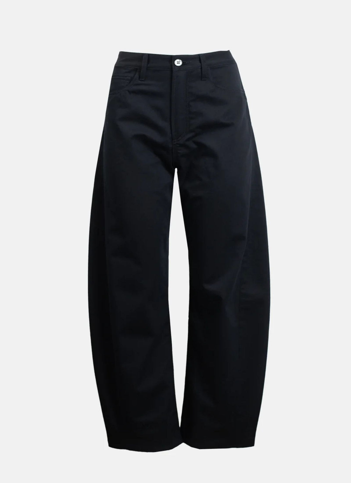 Luna Twill Trousers - Dark Navy Black