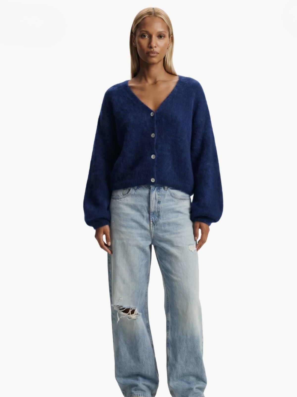 Cornelia Crop Cardie - Navy