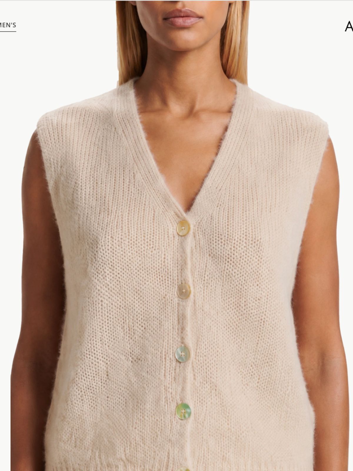 Telma Knitted Vest - Beige