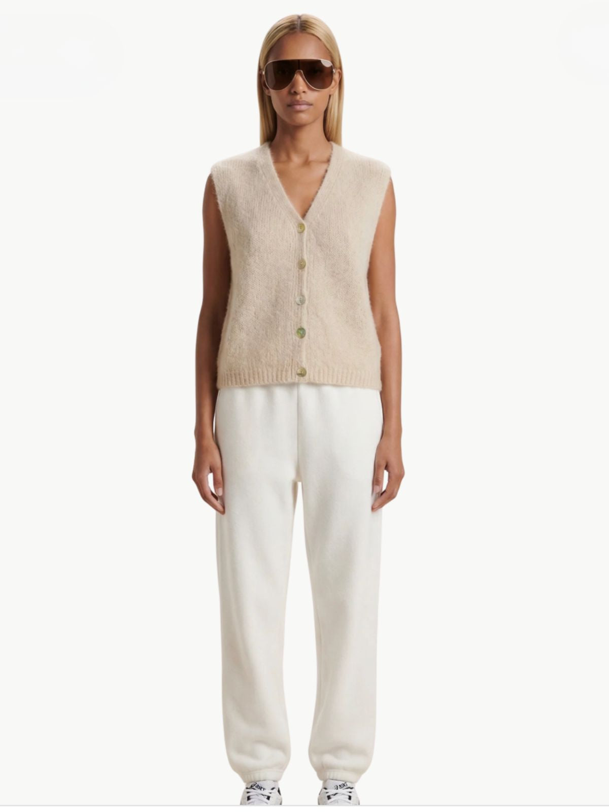 Telma Knitted Vest - Beige