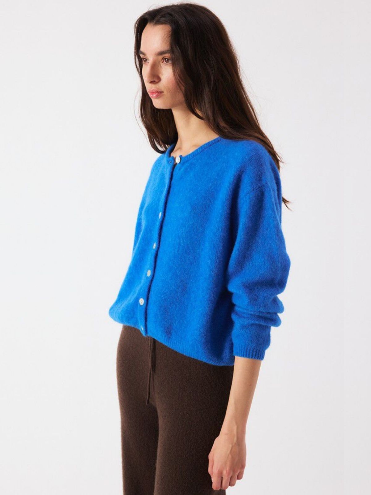 Vitow Alpaca Cardigan - Blue
