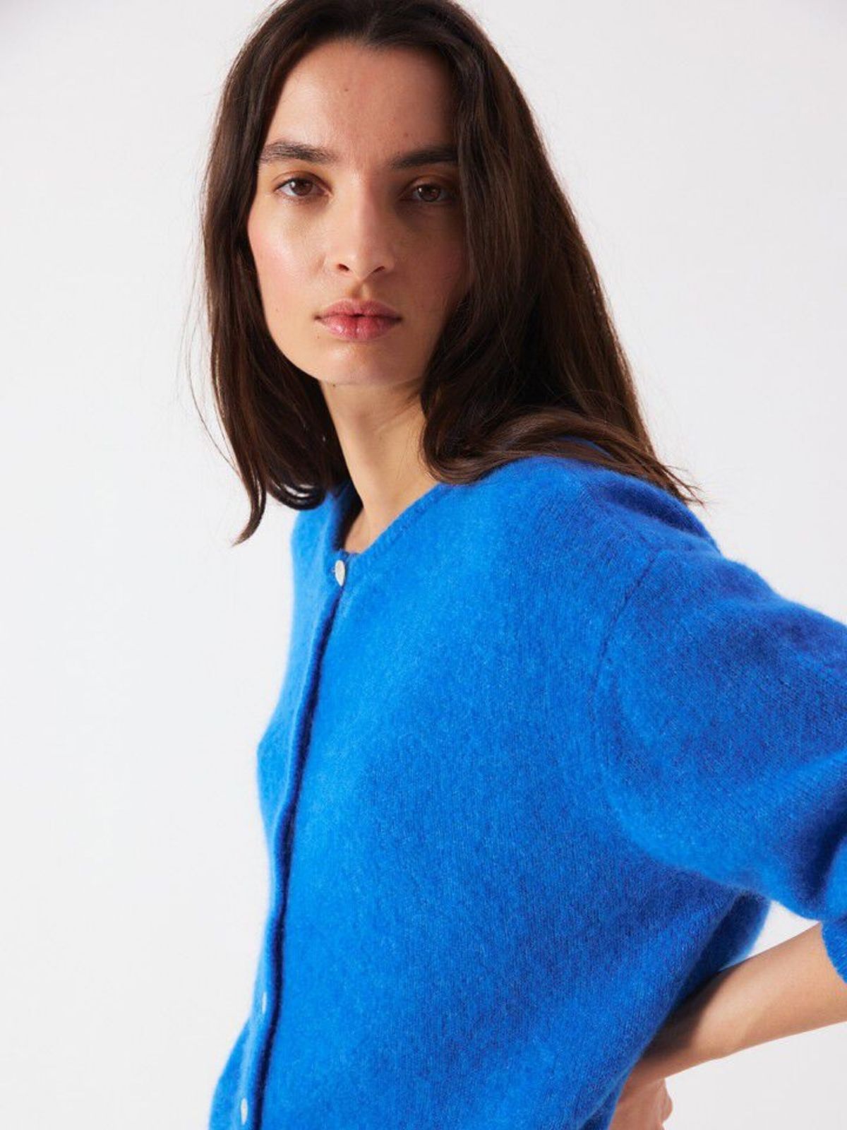 Vitow Alpaca Cardigan - Blue