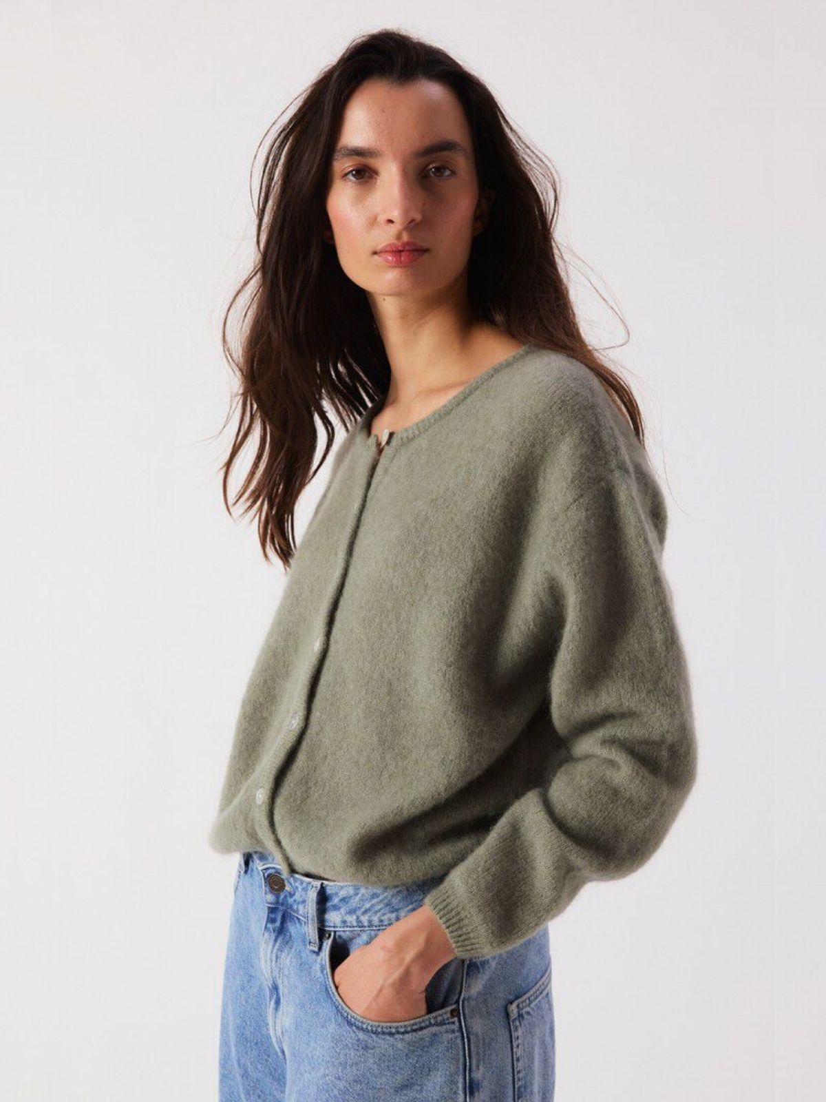 Vitow Alpaca Cardigan - Khaki
