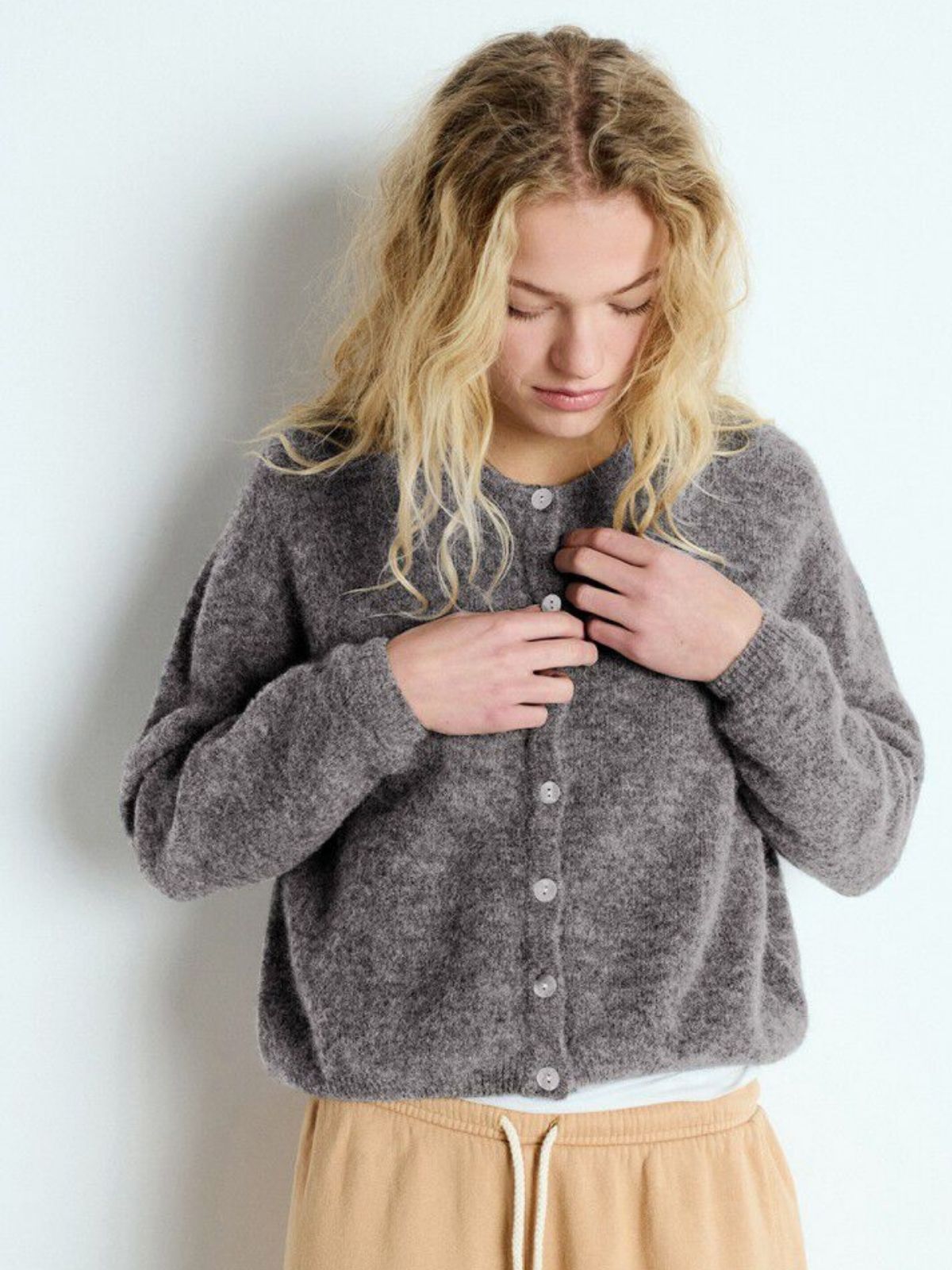 Vitow Alpaca Cardigan - Charcoal