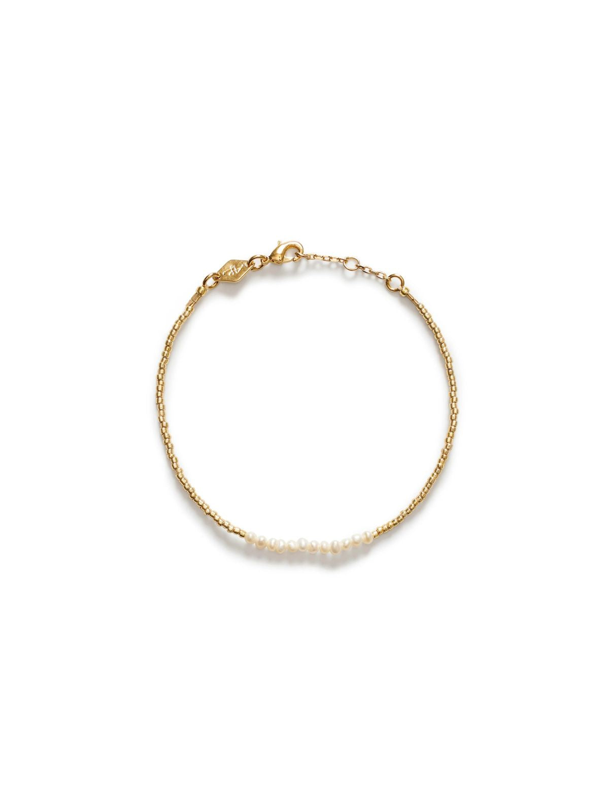 Slim Pearly Bracelet - Gold