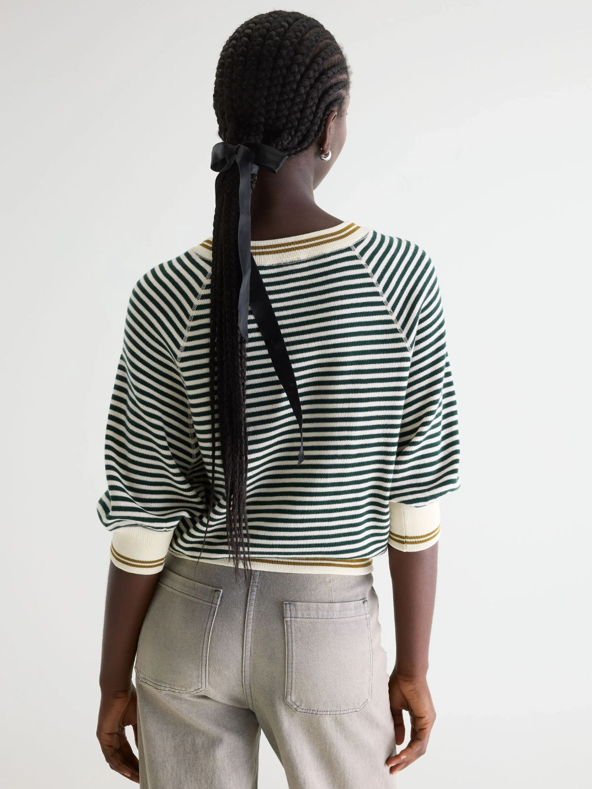 Anglet Stripe Knit - Dark Green