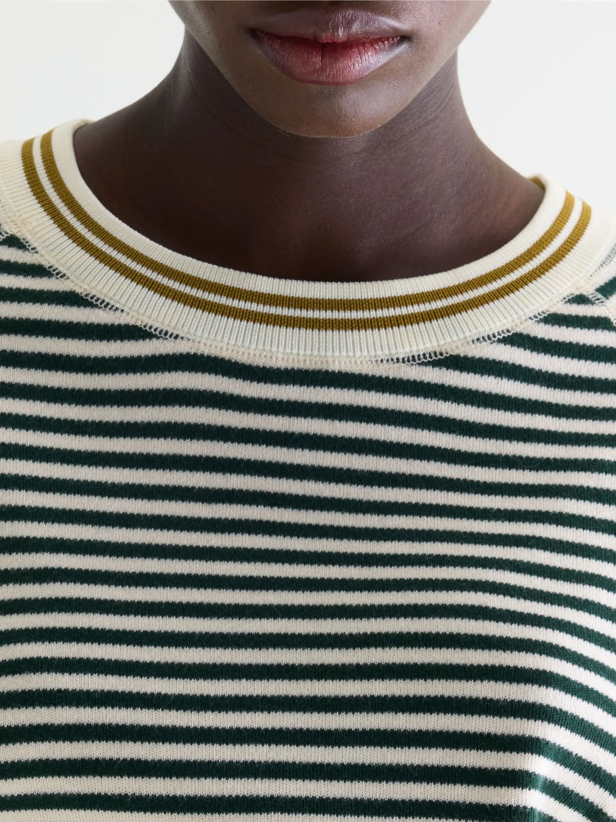 Anglet Stripe Knit - Dark Green