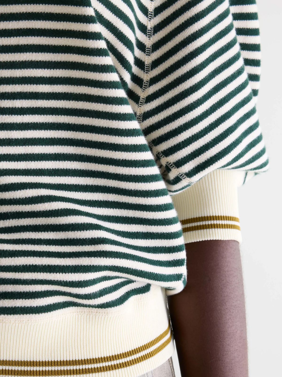 Anglet Stripe Knit - Dark Green
