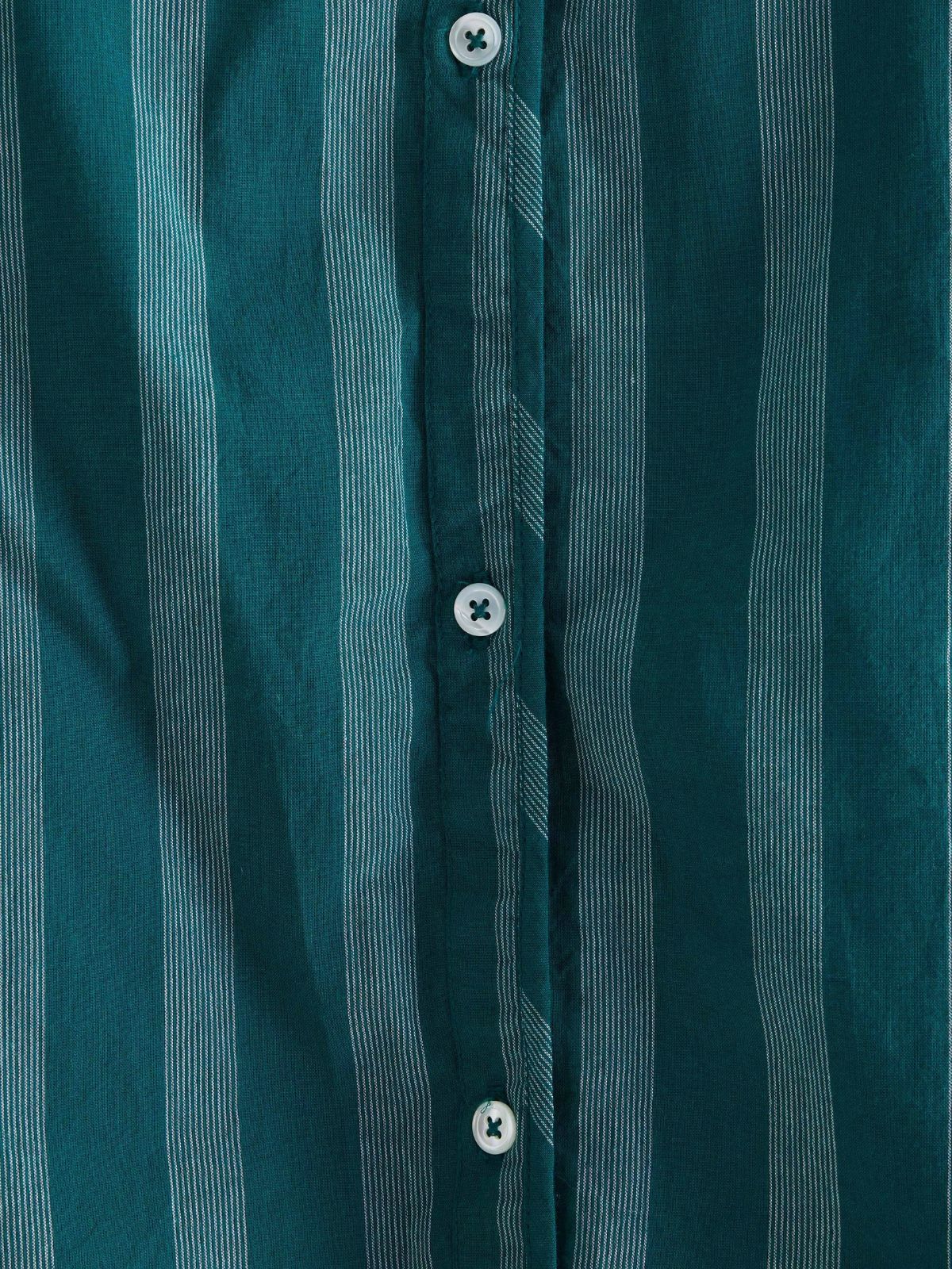 Cherry Sriped Blouse - Teal