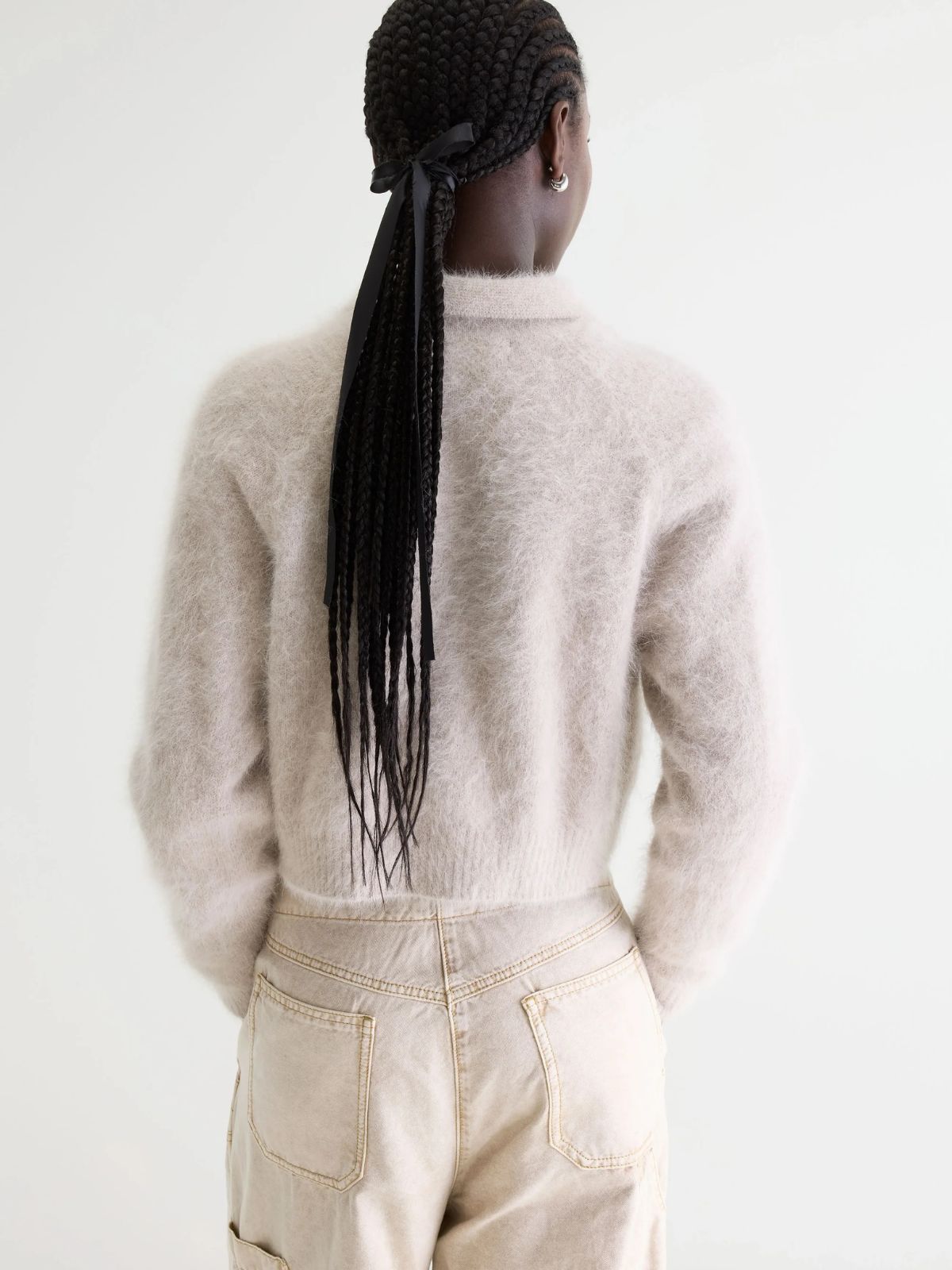 Datco Angora Cardigan - Light Grey