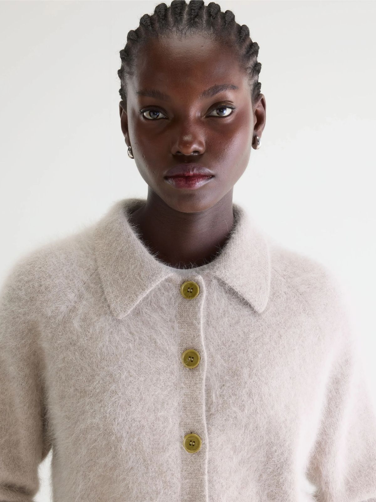Datco Angora Cardigan - Light Grey