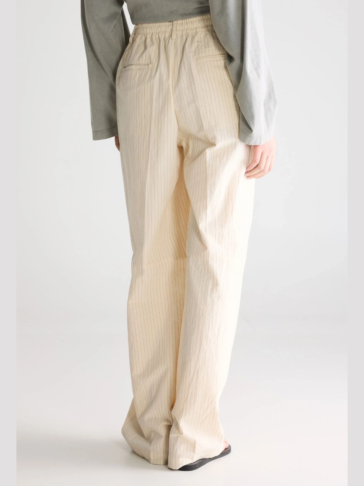 Jilo Pinstripe Trousers - Cream