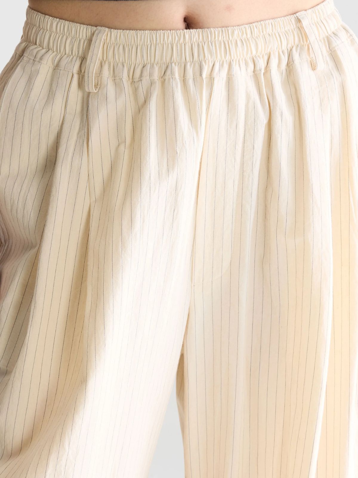 Jilo Pinstripe Trousers - Cream