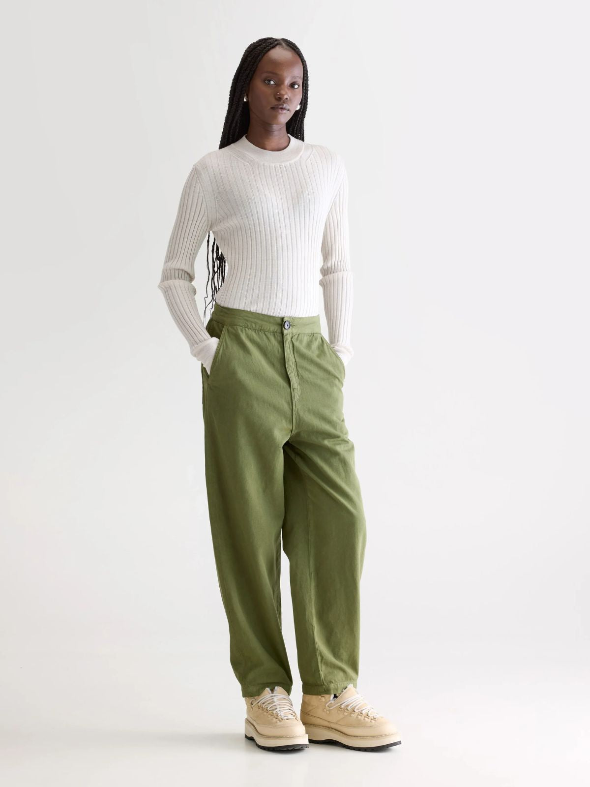 Pasop Relaxed Trousers - Khaki