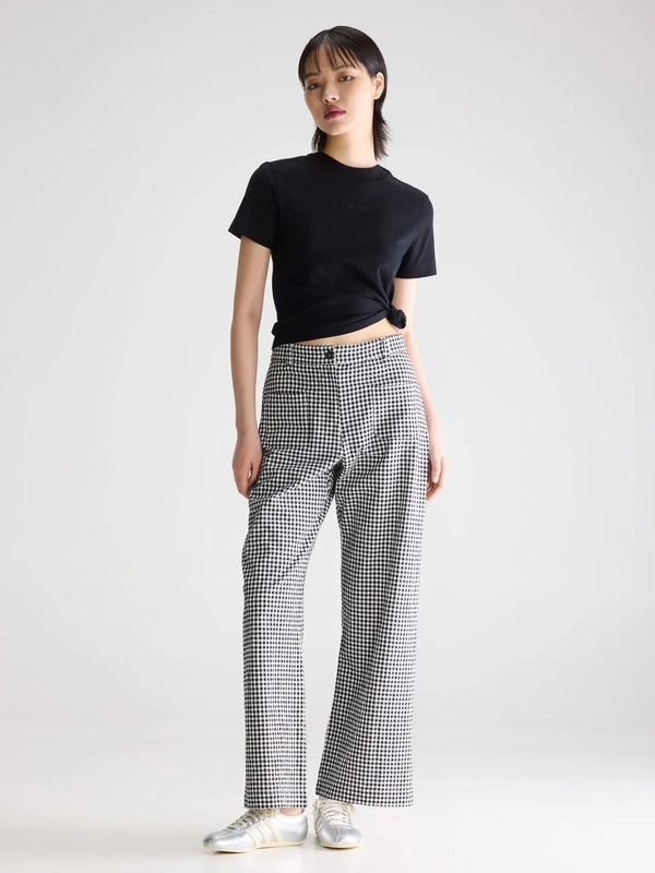 Vivia Check Trousers - Black & White