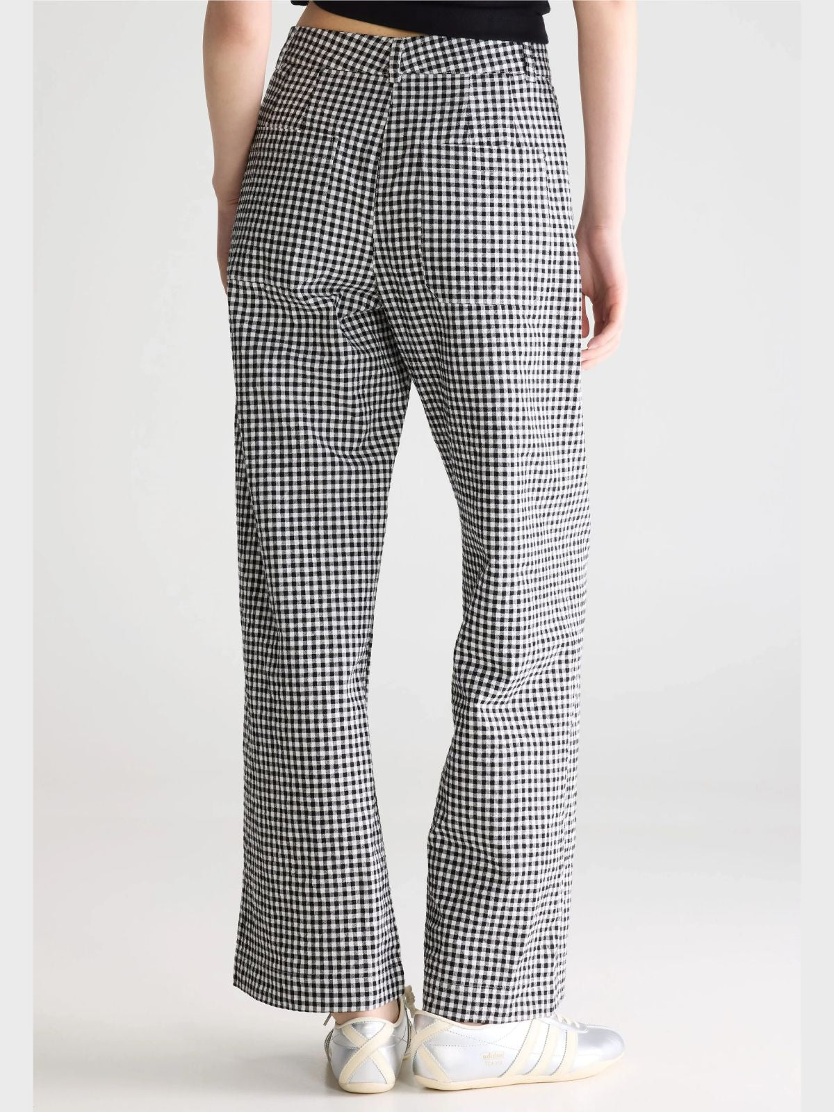 Vivia Check Trousers - Black & White