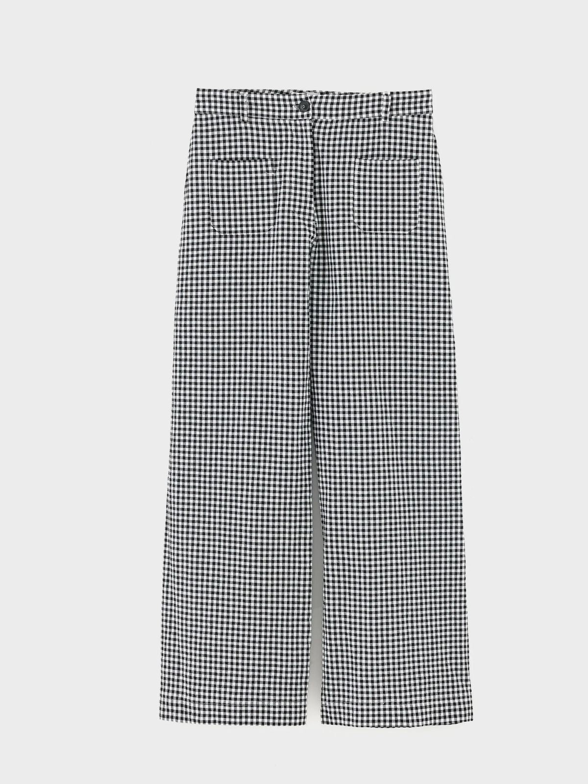 Vivia Check Trousers - Black & White