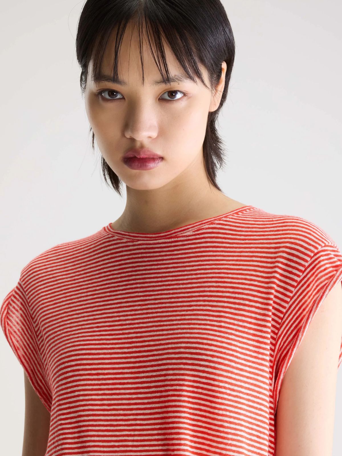 Vlyn Stripe T-Shirt - Coral