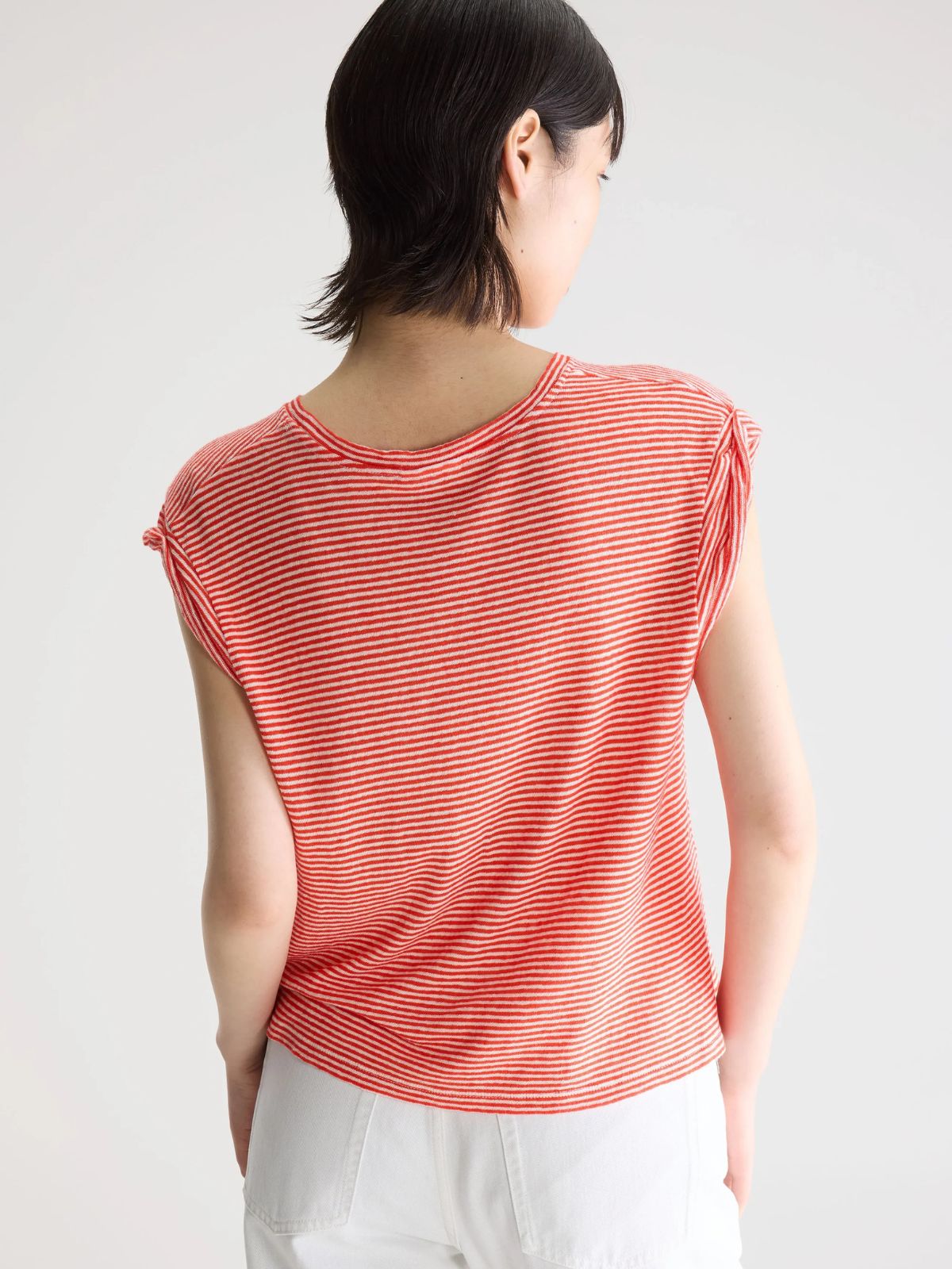 Vlyn Stripe T-Shirt - Coral