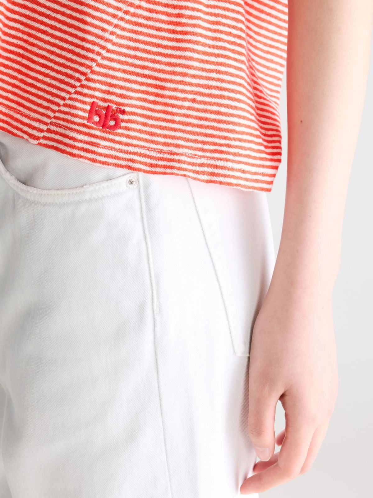 Vlyn Stripe T-Shirt - Coral