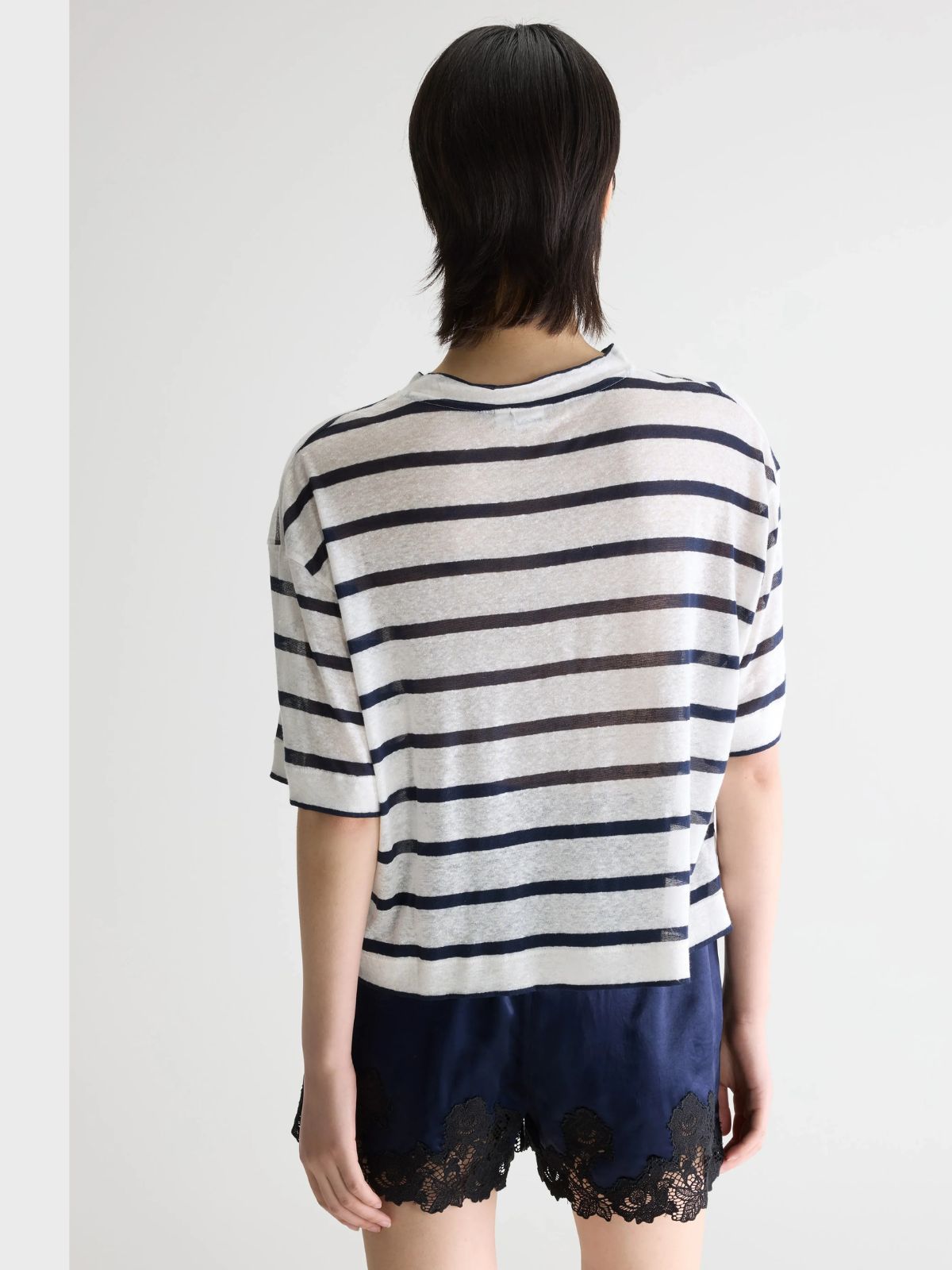 Vydel Stripe T-Shirt - Navy & White
