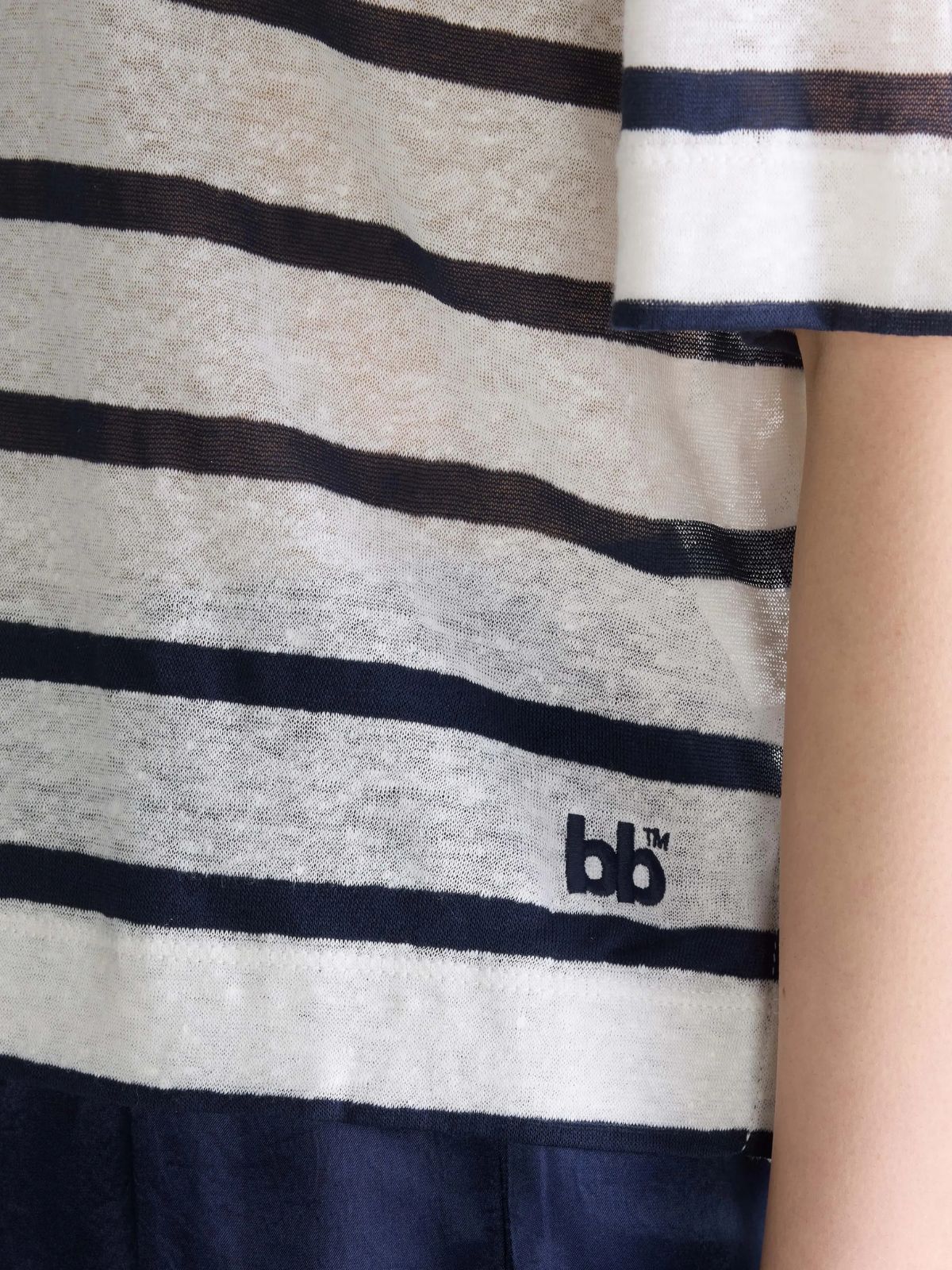 Vydel Stripe T-Shirt - Navy & White