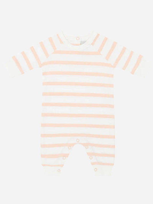 Breton Striped All-In-One - Powder Pink