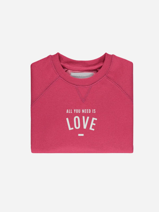 Sweatshirt "All You Need is Love" - Berry