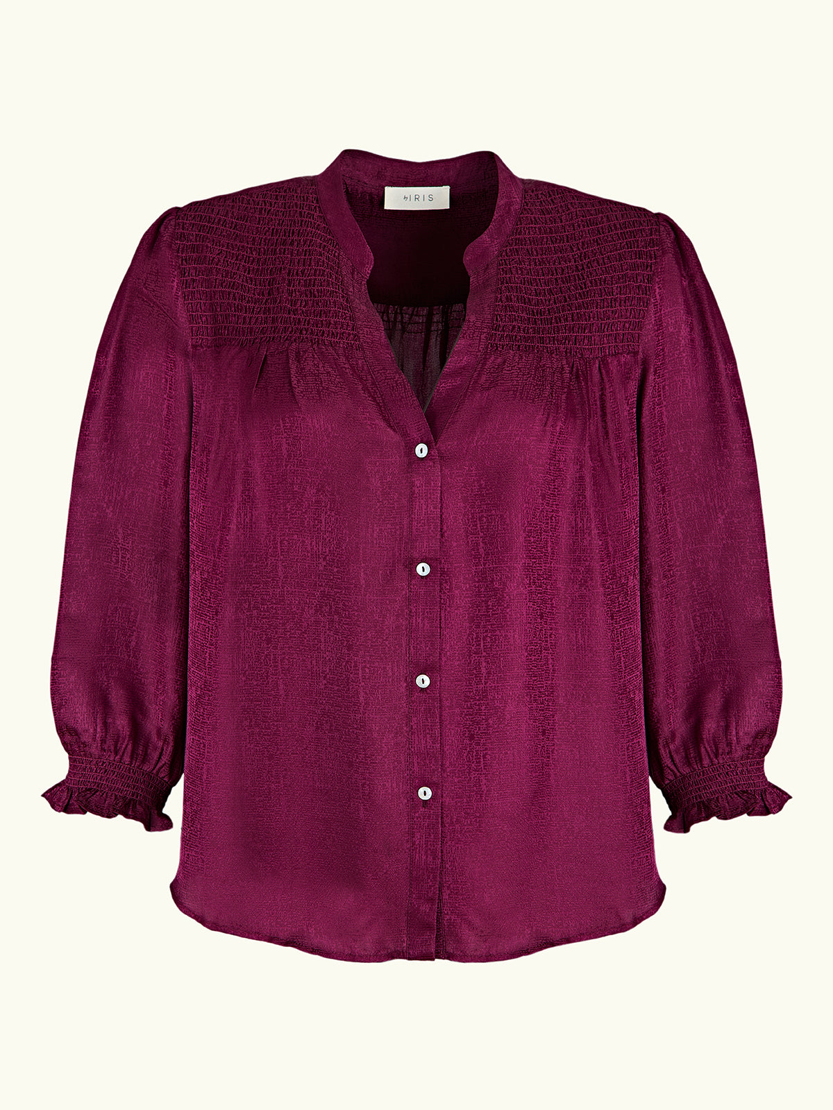 Rhys Silk Blend Blouse - Burgundy