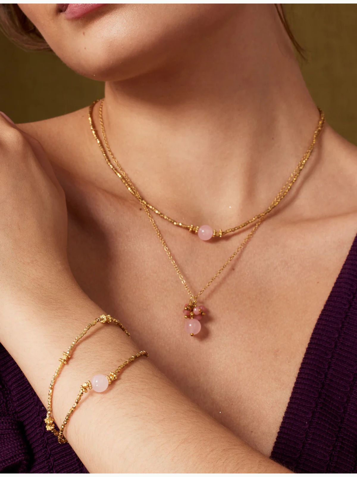 Bluebell Bracelet - Rose Quartz