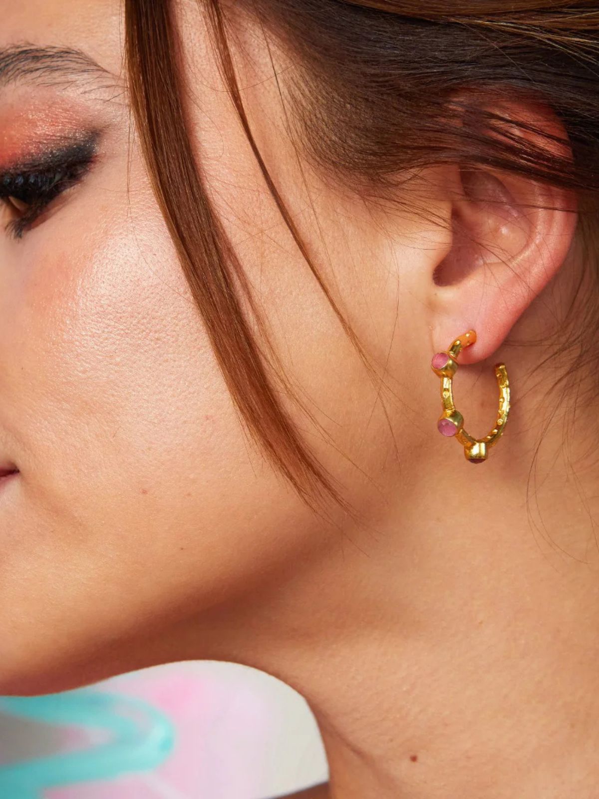 Cruise  Hoops - Pink Jade