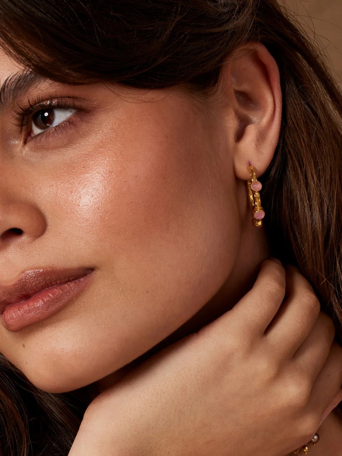 Cruise  Hoops - Pink Jade