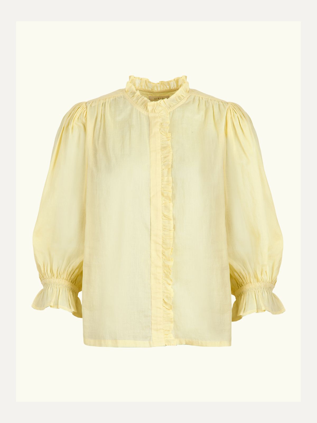 Frankie Voile Ruffle Blouse - Mellow Yellow
