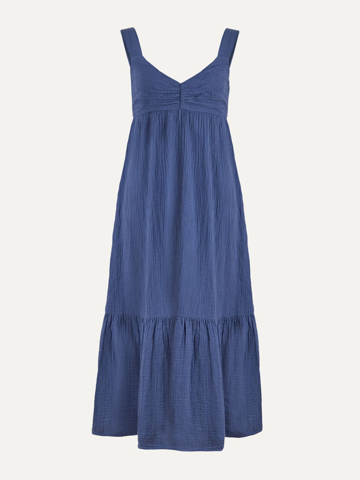 Ivy Double Cotton Gauze Dress - Blue
