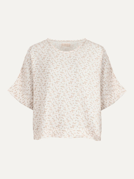 Josie Double Cotton Gauze Top - Ditsy Print