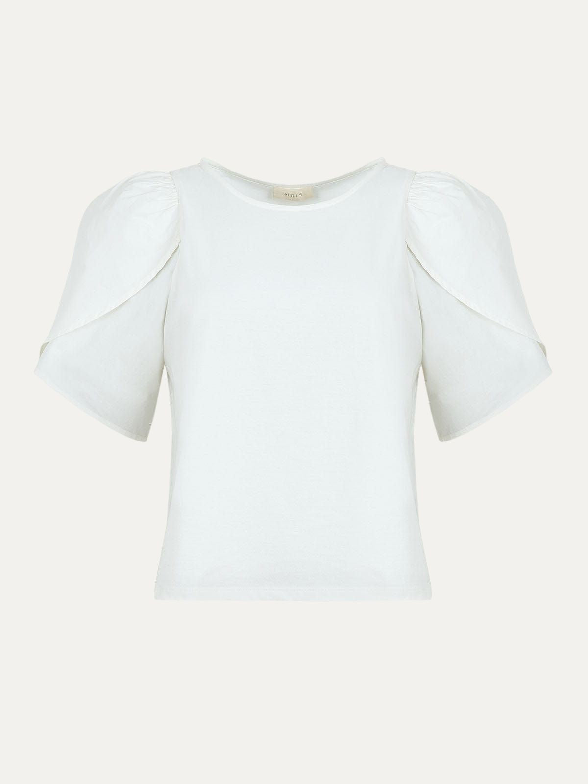Norah Jersey Top- Ecru