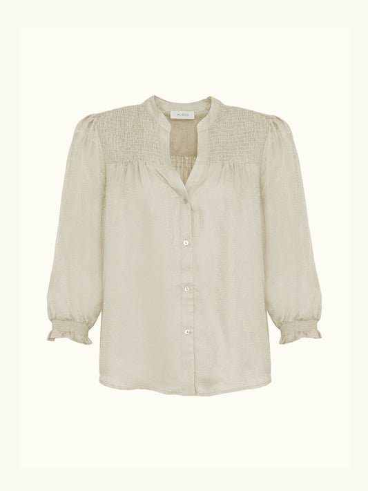 Rhys Silk Blend Blouse - Cream