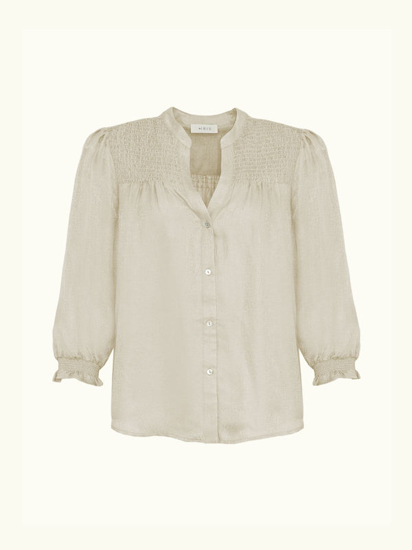 Rhys Silk Blend Blouse - Cream