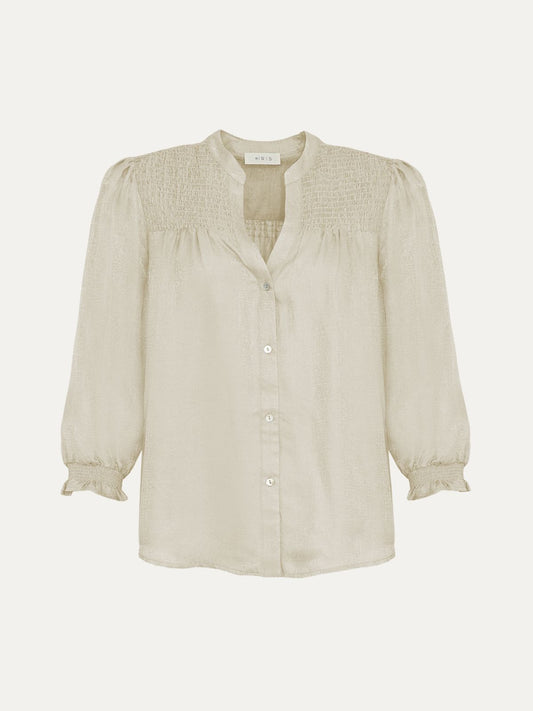 Rhys Silk Blend Blouse - Cream
