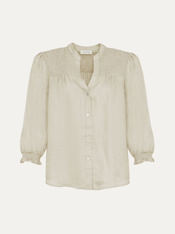 Rhys Silk Blend Blouse - Cream
