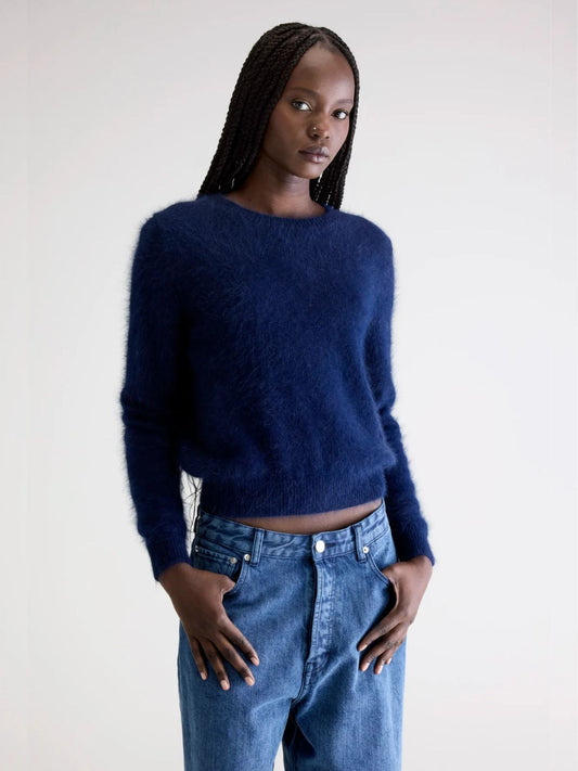 Datti Angora Jumper - Navy