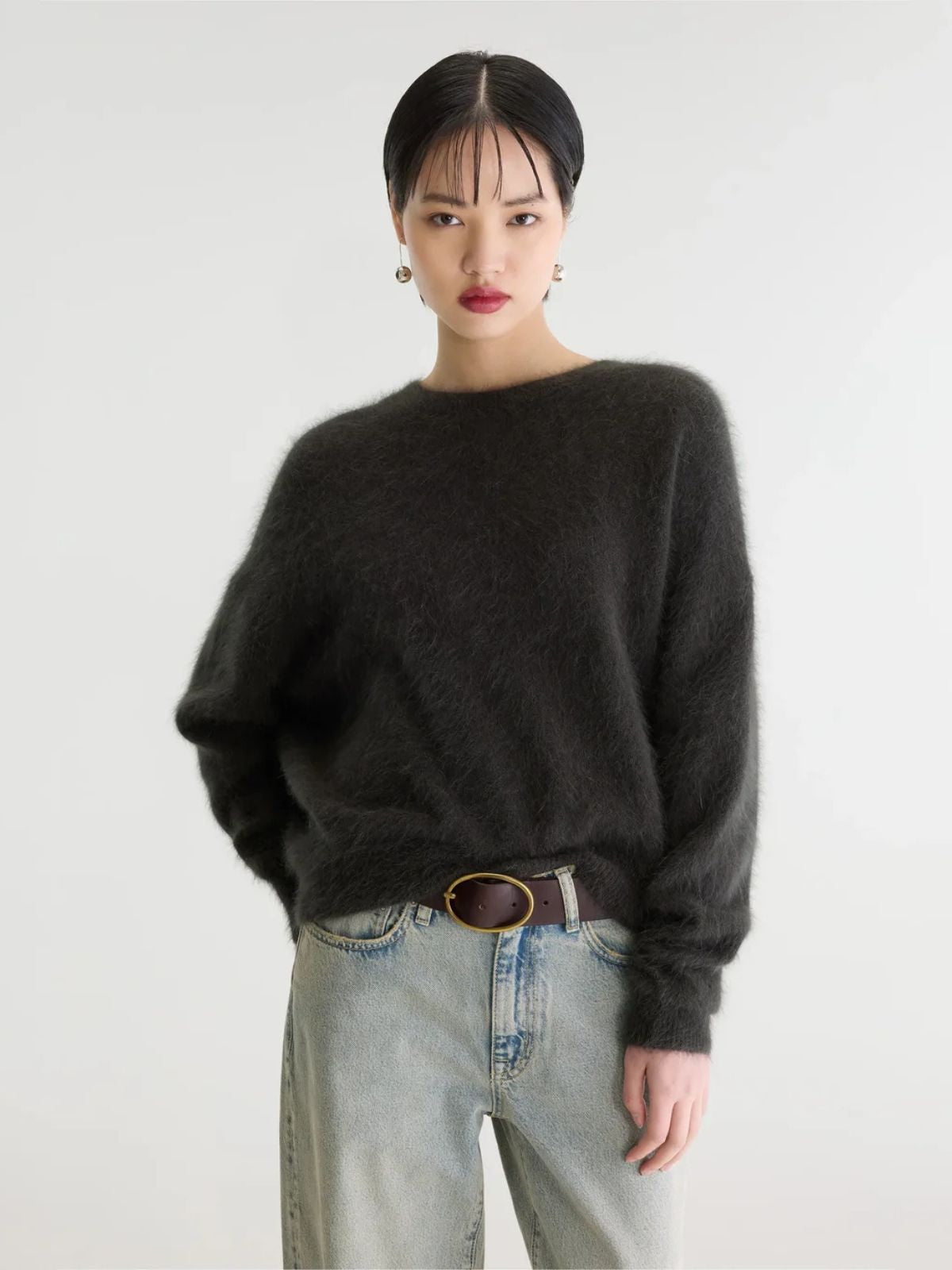 Datus Angora-Blend Jumper - Mud