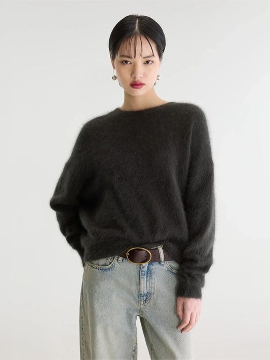 Datus Angora-Blend Jumper - Mud