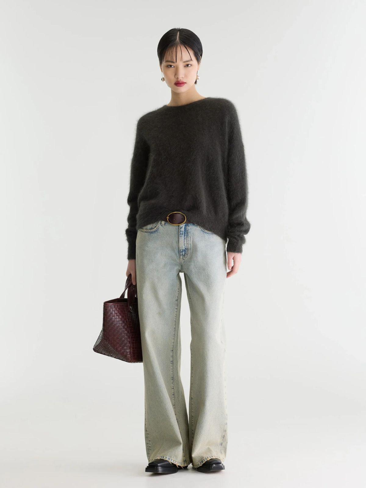 Datus Angora-Blend Jumper - Mud