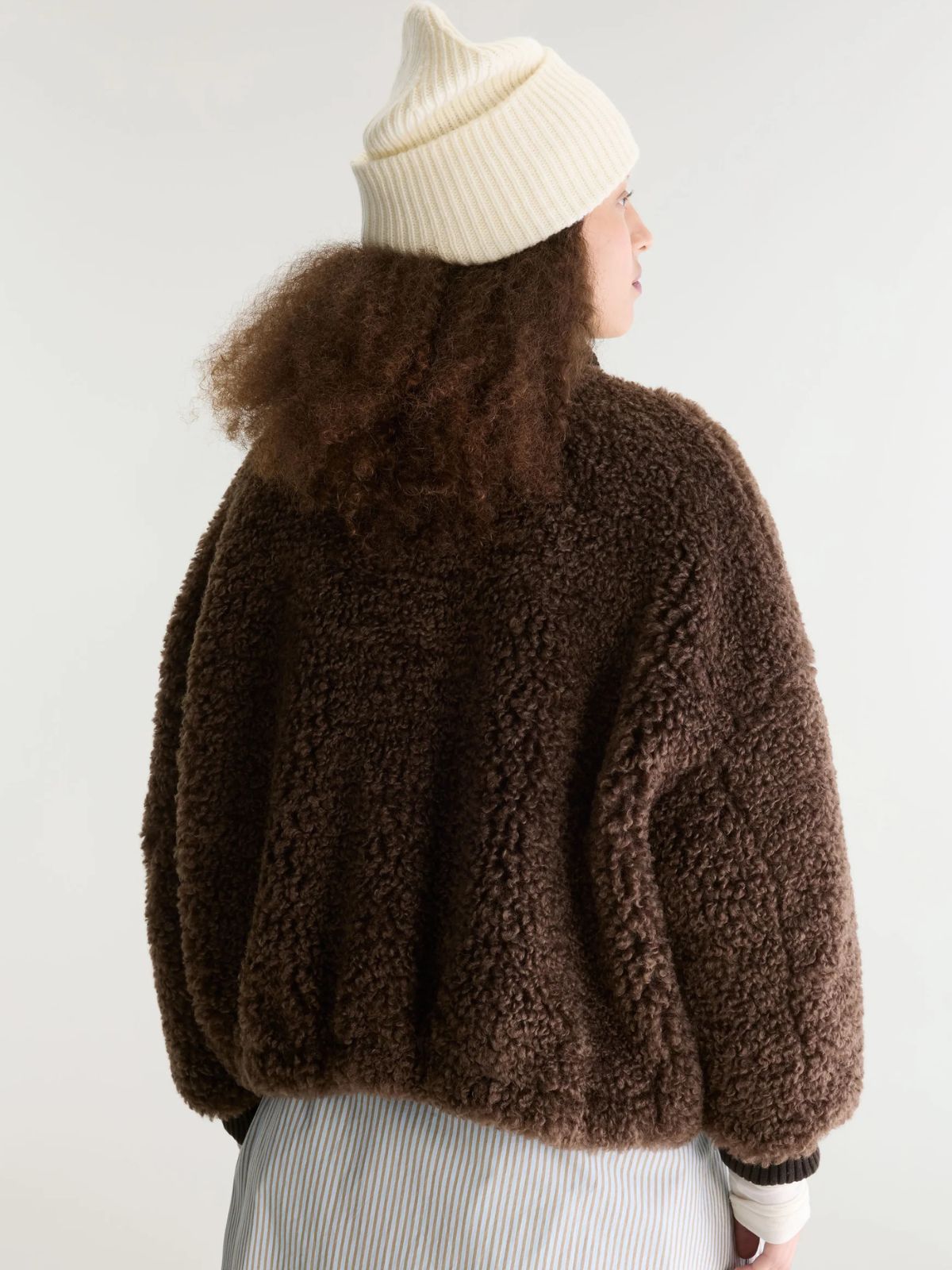 Jalli Faux Fur Jacket - Brown