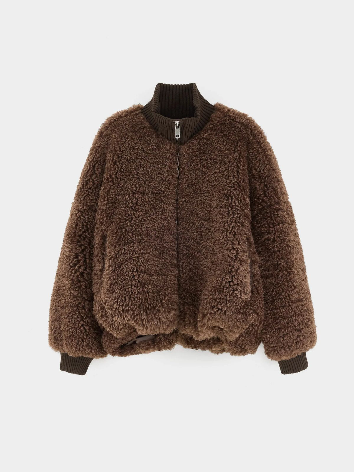 Jalli Faux Fur Jacket - Brown